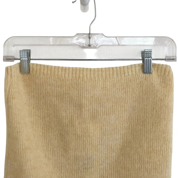 Sezane Orianna Merino Wool Blend Knit Tube Top in Pale Yellow NWT XXL - Picture 3 of 9